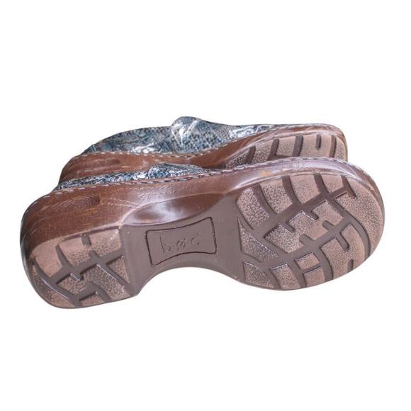 Born B.O.C. Snake Print Clog Slip On Comfort Shoes Shiny 8.5 - Picture 5 of 5